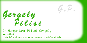 gergely pilisi business card